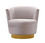 Noah Blush Velvet Swivel Accent Chair