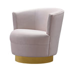 Noah Blush Velvet Swivel Accent Chair