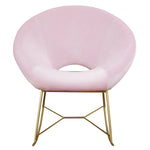 Nolan Contemporary Blush Velvet Rocking Chair