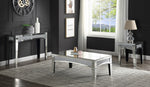 Nowles Mirrored End Table with Faux Stones