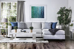 Ornella Light Gray Fabric RAF Sectional Sofa