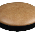 Ouray 2 Vintage Caramel PU Leather/Black Metal Stools