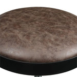 Ouray 2 Vintage Mocha PU Leather/Black Metal Stools