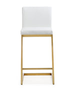 Parma 2 White Vegan Leather Counter Stools