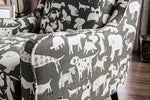 Patricia Ivory Chenille Animal Pattern Chair