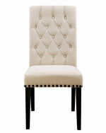 Phelps 2 Beige Fabric/Smokey Black Wood Side Chairs