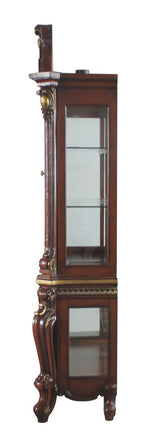 Picardy Cherry Oak Wood/Glass Curio Cabinet with Touch Light