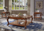 Picardy Vintage Cherry Oak Wood Coffee Table with Bottom Shelf