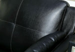 Pierre Black Leatherette Loveseat