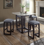 Razo Weathered Espresso Wood/Fabric Counter Height Stool