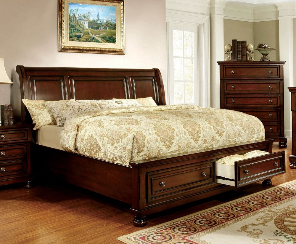 Northville Cherry Cal King Bed (Oversized)