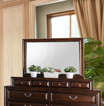 Brandt Brown Cherry Wood Frame Mirror