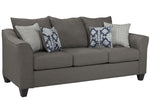 Salizar 2 Grey Linen-Like Fabric Sofa Set