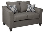 Salizar 2 Grey Linen-Like Fabric Sofa Set