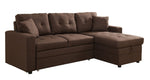 Darwin Brown Sectional with Sleeper