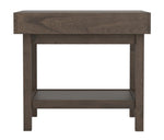 Seong Wheat Brown Wood Storage End Table