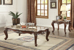 Shalisa Walnut Finish Wood/Marble Top Coffee Table