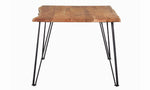 Sherman Natural Acacia Wood/Matte Black Metal Dining Table