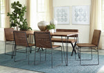 Sherman Natural Acacia Wood/Matte Black Metal Dining Table