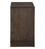 Brueban Gray Wood 3-Drawer Nightstand