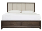 Brueban Gray Wood Queen Storage Bed