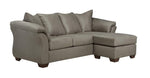 Darcy Cobblestone Fabric Sectional (Oversized)