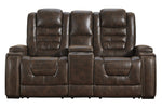 Game Zone Bark Power Recliner Loveseat