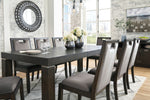 Hyndell Dark Brown Extendable Dining Table