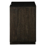 Hyndell Dark Brown Wood 2-Drawer Nightstand