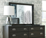 Hyndell Dark Brown Wood Dresser Mirror