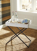 Janfield Antique White Wood Accent Table