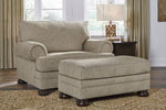 Kananwood Oatmeal Fabric Ottoman