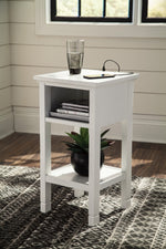 Marnville White Wood Accent Table