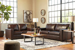 Morelos Chocolate Leather 2-Seat Sofa