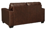 Morelos Chocolate Leather Loveseat