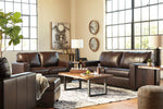 Morelos Chocolate Leather Loveseat