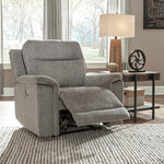 Mouttrie Smoke Fabric Power Recliner