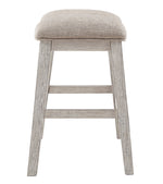 Skempton 2 Grayish White Wood Stools