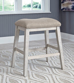 Skempton 2 Grayish White Wood Stools