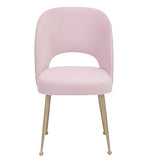 Swell Blush Velvet/Gold Meta Side Chair