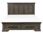 Toulon Wire-Brushed Distressing Dark Oak Cal King Bed