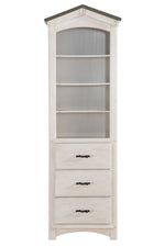 Tree House Weathered White/Washed Gray Wood Bookcase Cabinet