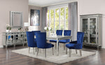 Varian Mirrored/Antique Platinum Wood Extendable Dining Table