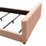 Venus Blush Pink Velvet Tufted King Bed (Oversized)