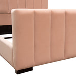 Venus Blush Pink Velvet Tufted King Bed (Oversized)