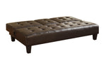 Verano Espresso Faux Leather Click-Clack Sofa