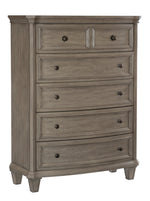 Vermillion Gray Cashmere Finish Wood 5-Drawer Chest