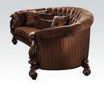 Versailles 4-Pc Brown Velvet/Cherry Oak Sofa Set (Oversized)