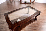 Walworth Dark Oak Wood/Glass Coffee Table