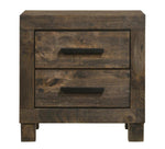 Woodmont Rustic Golden Brown Wood 2-Drawer Nightstand